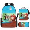 Mochila Escolar Mini World Fashion Mochila para Estudiante Estudiante de Primaria Poliéster Gran Capacidad Bolso de Hombro Bolso de Hombro Estuche