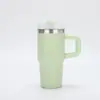 Copo Térmico de Aço Inoxidável de Parede Dupla 14oz com Alça Portátil para Carro com Canudo Quebra-Gelo Copo de Água Personalização