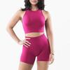 Ropa de Yoga Transfronteriza Traje de Mujer Verano de Gama Alta Push-Up Revelador de Busto Adelgazante Fitness Running Yoga Set de Dos Piezas