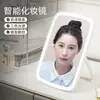 Espejo de escritorio LED para maquillaje transfronterizo, espejo de tocador inteligente ajustable para dormitorio de estudiante, espejo de luz para maquillaje y belleza de escritorio