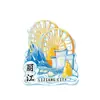 Wenchuang Home City Adesivo de Geladeira de Madeira Acrílica Lijiang em estoque Atacado Ponto Turístico Paisagístico Lembranças Especiais