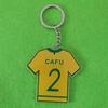 Producción y suministro de llavero de acrílico con colgante de camiseta de fútbol, placa de matrícula colgante, soporte de tarjeta de camiseta de estrella personalizado