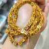 Hueso de camello tallado tamiz amarillo viejo 108 Wenwan pulsera de múltiples círculos DIY con cuentas cuentas espaciadoras cuentas sueltas