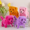 Cachorro de Brinquedo Elétrico Pelúcia para Crianças, Corgi Ursinho Realista que Anda e Late, Adequado para 1-3 Anos, Brinquedo Transfronteiriço