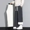 Calça Grossa Forrada com Lã para Homem no Inverno, Calça Esportiva Casual Quente de Lã de Cordeiro, Calça de Moletom Versátil da Moda