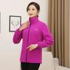 Suéter cárdigan de lana gruesa para otoño e invierno para mujeres de mediana edad y ancianas, abrigo superior casual de talla grande, ropa de lana, ropa de madre