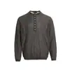 Estilo Old Money Retrô Botões Vazado Respirável Gola Henry Tricô para Homens e Mulheres Novo Solto High-End Proteção Solar Top