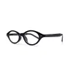 Gafas de Sol Ovaladas Estilo Cat-Eye Retro Artístico de Marco Pequeño Europeas y Americanas Versátiles para Mujeres Sin Maquillaje Gafas de Sol Simples y Únicas Uv385