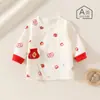 Ropa Kimono de Algodón de Clase A Sin Costuras para Bebé, Espalda Abierta, para Recién Nacidos, Todas las Estaciones, con Cierre Lateral, Ropa Base para Bebé, Ropa Infantil Anyang