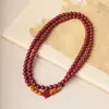 Pulsera de Cuentas de Oración de Loto Imitación Cinabrio DIY 108 Cuentas Pulsera de Cuentas Budistas Multicolor de Diseño Original Clásico para Mujer Venta al por Mayor desde Fabricante