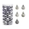 Decoraciones Navideñas de Productos Nuevos Transfronterizos Set de 30 Piezas de Bolas Navideñas con Forma Especial de Barril Colgante Pequeño de Espejo para Árbol de Navidad