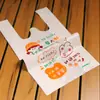 Bolsas de Plástico tipo Chaleco de Película Suave Blanco Lechoso Extra Gruesas Bolsas con Dibujos Lindos Bolsas de Impresión a Color Grandes