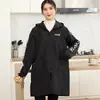 Nuevo Estilo Abrigo de Trabajo Impermeable y a Prueba de Aceite para Mujer, Ropa de Abrigo con Forro de Polar para el Trabajo, Cocina y Tareas Domésticas, Delantal