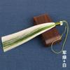 Orejas con borlas de seda de hielo de dos colores de 16 cm, estilo antiguo, Hanfu, Cheongsam, accesorios para el hogar, abanico, instrumento musical, colgante para la oreja