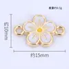 Nuevo Producto Más Vendido Dibujos Animados Creativo Colgante Flor de Cerezo Material para Accesorios DIY Aleación con Goteo de Aceite Pulsera Doble Colgante Collar Pendientes