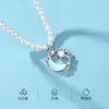 Collar de Plata de Ley S925 con Cuentas de Concha de Estrella y Luna para Mujer Estilo Coreano Moda Lujo Accesible Nicho Cadena de Clavícula de Gama Alta Regalo de Cumpleaños