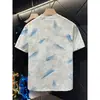 Moda de Verano 2026 para Hombre Camiseta de Manga Corta con Estampado Completo Tendencia Cuello Redondo Tie-Dye Patrón Personalizado Logo Personalizado