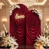 Tela de Fondo de Arco en U Spandex Elástico Plegado Cubierta de Arco Celebración de Boda Ceremonia al Aire Libre Decoración de Fiesta Tela de Cubierta