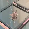 Colar Planeta Amor com Diamante Rosa em Formato de Coração para Mulheres, Joia de Design de Nicho de Luxo de Alta Qualidade, Corrente para Clavícula Estilo Ins