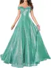 Vestido de Comércio Exterior da Amazon 2026 Novo Estilo Tomara-que-caia Vestido de Baile Vestido de Noite Linha A Feminino Longo Lantejoula Vestido Formal