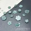 Jadeíta Azul Natural Flor de Cinco Pétalos Flor de la Fortuna Joyería Accesorios Hecho a Mano DIY Accesorios para Pulseras al por Mayor