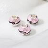 Qingyuan Cuentas de Vidrio Torcido Bicolor de Agujero Grande Cuentas Sueltas DIY Accesorios de Joyería Hechos a Mano Accesorios para Pulsera Panjia