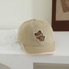 Sombrero de Ala Corta Oso de Dibujos Animados Gorra de Béisbol para Niños Dobladillo 2-5 Años Gorra con Visera para Bebé Protección Solar de Verano Sombrero Hip-Hop