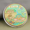 Monedas conmemorativas de ciudades, recuerdos turísticos, monedas coloridas en relieve con paisajes arquitectónicos de Beijing, Shanghái y Nanjing, monedas conmemorativas coleccionables