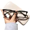 1319 Gafas de moda con montura de ojo de gato y protección contra la luz azul para hombres y mujeres con montura de gafas, montura de miopía lisa, venta directa de fábrica