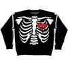 Suéter Gótico Harajuku de Calavera para Mujer Jersey Y2K Punk para Hombre Tejido Negro de Manga Larga Top Jersey