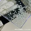 Decoraciones para uñas de arte de uñas de zirconia redonda con base puntiaguda brillante, diamantes de imitación apilados tridimensionales redondos multifacéticos blancos plateados para decoración de uñas