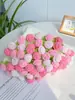 Manta terciopelo paquete de material DIY ramo de rosas manta ganchillo tejido a mano regalo flores hilo ganchillo