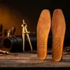 Plantillas Personalizadas de Cuero Genuino para Hombre Absorbentes de Sudor Desodorantes Transpirables Cómodas Plantillas de Piel de Cerdo para Mujer Deportivas Amortiguadoras Venta Directa de Fábrica