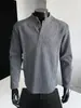 2026 Nuevo Tejido para Hombre Estilo Old Money Manga Larga Otoño Invierno Sencillo Formal Afilado