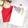 Conjunto de Cartão de Cumprimentos e Envelope Série Floral em Aquarela de 1 Peça Transfronteiriço, Cartão de Mensagem de Bênção Manuscrita Universal, Cartão de Agradecimento para Presente