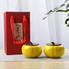 Caja de Regalo Cerámica para Té de Caqui Todo Bueno Regalo de Negocios Mini Pequeña Jaula Sellada para Dulces Regalo de Acompañamiento