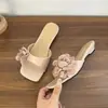 Sandalias de Cuña con Flores Dulces Estilo Francés para Mujer, Nuevos Zapatos de Verano 2026 Versátiles Estilo Hada que Combinan con Faldas