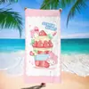 Toalla de playa más vendida transfronteriza, toalla de playa de dibujos animados para niños de secado rápido, toalla de baño con estampado digital de fibra ultrafina