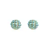 Aretes Redondos Vintage Estilo Francés Turquesa con Perlas Pequeñas, Ambiente de Vacaciones, Atmósfera Marina, Plata 925, Suministro Transfronterizo