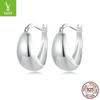 Fivela de orelha de metal brilhante Ziyun nova de prata esterlina s925, personalidade feminina e temperamento capaz, brincos de prata simples brincos