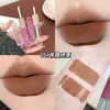 Kobeleen Brillo de Labios Doble Cara que Mantiene el Color Nude Espejo Brillo Acuoso Brillo de Labios Brillo de Labios Maquillaje Ligero Labial Falso Sencillo Labios Carnosos