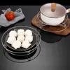 Rejilla para vaporera de acero inoxidable, estante de almacenamiento para cocina del hogar, salvamanteles multifuncional con aislamiento térmico anti quemaduras, estante para vaporera de almacenamiento