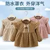 Ropa de abrigo infantil estilo princesa para otoño e invierno, babero para bebé para comer, delantal impermeable y resistente a las manchas, diseño reversible para bebés y niños pequeños