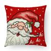 Novo Temu transfronteiriço Amazon Christmas Elk Boneco de neve Estampa Linho Curto Plush Sofá Almofada Fronha
