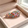 Pinza para el pelo de flor hueca colorida estilo bosque, clip de resorte de aleación, accesorio para el pelo de updo diario estilo ins para niña