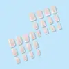 Manicure Francesa Borda Branca Rosa Nude Mais Vendida Atravessando Fronteiras, Unhas Gentis Elegantes Usáveis, Unhas Planas, 24 Adesivos de Unha