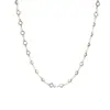 Collar de Moda Transfronterizo Europeo y Americano Cadena para Clavícula de Vidrio de Color Metal Versátil Joyería de Lujo Ligero Dropshipping