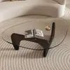 Mesa de centro de cristal, diseño creativo y moderno, adecuada para salas de estar, apartamentos pequeños, estilo moderno y minimalista, lujo ligero, y una mesa pequeña