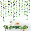 Decoração de guirlanda de papel com folhas verdes de 4M para aniversários infantis, casamentos, festas, banner de guirlanda de papel com folhas a laser Decoração para pendurar