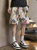 Estampado de Rosas Nuevo Estilo Chino Moderno Americano Más Vendido Pantalones Cortos Unisex Corte Holgado 2026 Nueva Moda de Verano Pantalones de Cinco Puntos